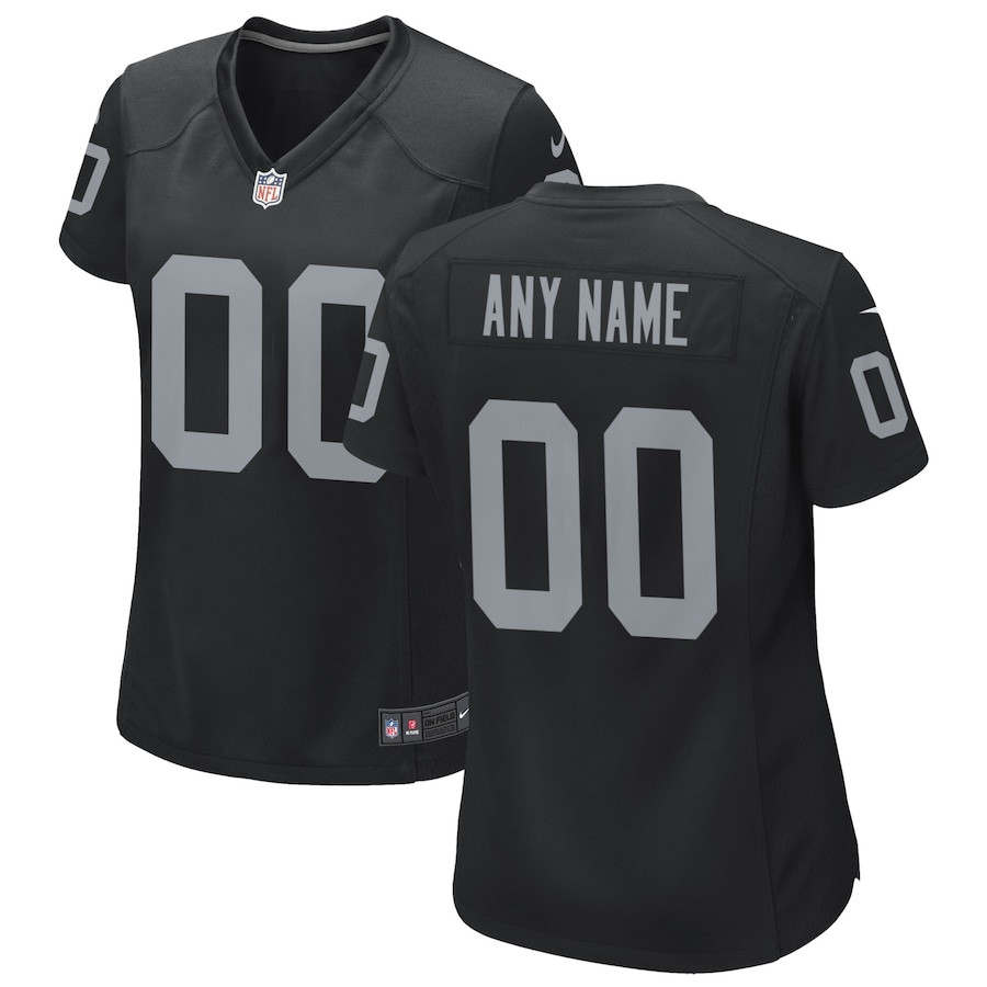 Las Vegas Raiders Women Custom Game Jersey - Black JS6537 Saliibo