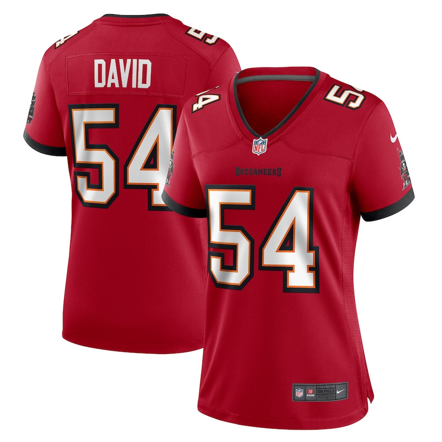Lavonte David 54 Tampa Bay Buccaneers Women's Game Jersey - Red JS7561 Saliibo