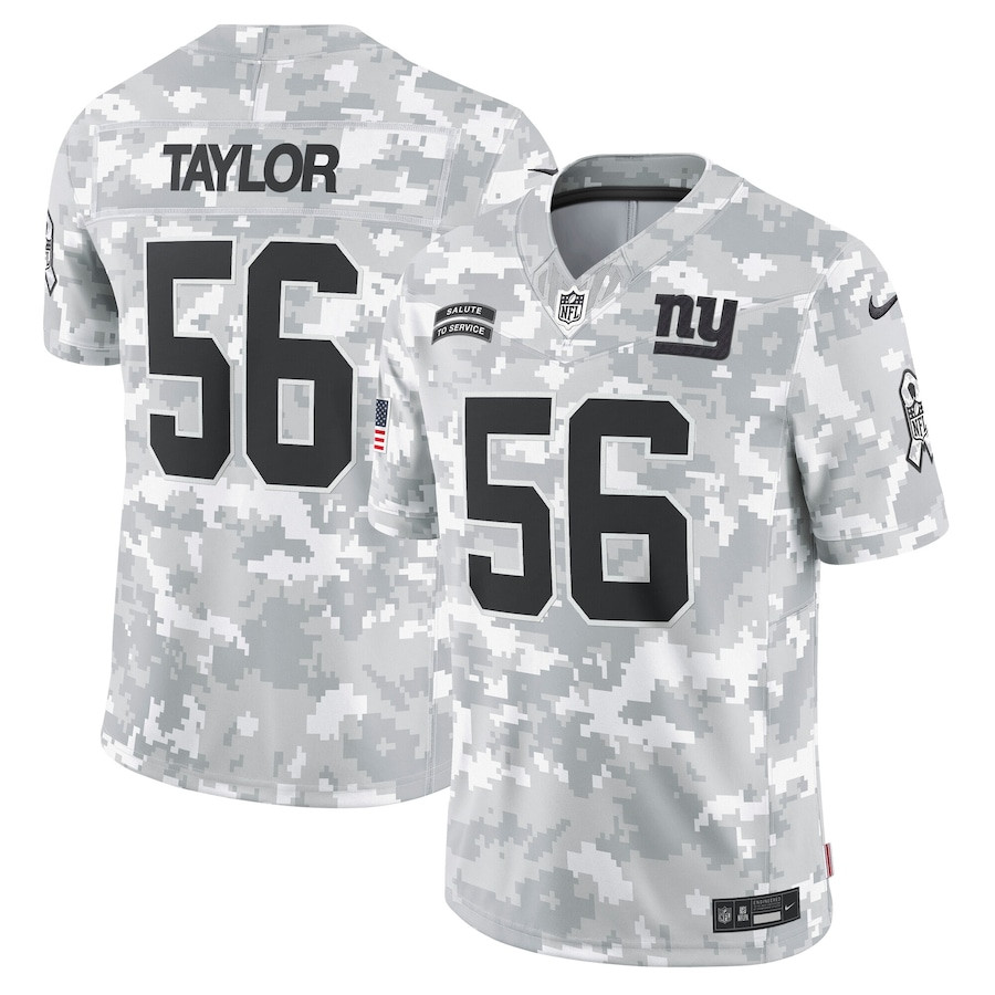 Lawrence Taylor 56 New York Giants 2024 Salute to Service Retired Player Limited Men Jersey - Arctic Camo JS7370 Saliibo