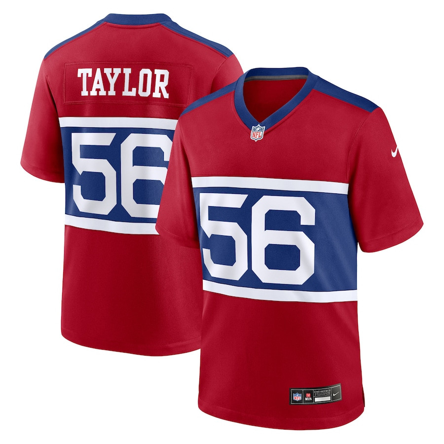 Lawrence Taylor 56 New York Giants Alternate Retired Player Game Men Jersey - Century Red JS3302 Saliibo