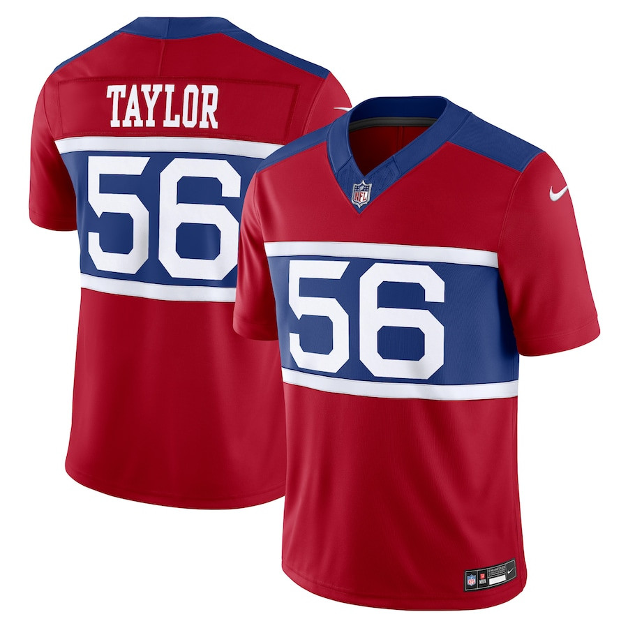 Lawrence Taylor 56 New York Giants Alternate Vapor F.U.S.E. Retired Player Limited Men Jersey - Century Red JS7700 Saliibo