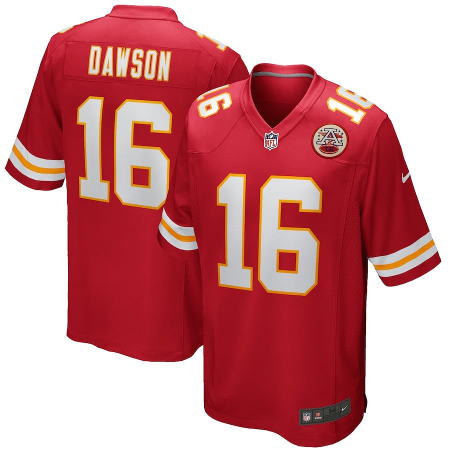 Len Dawson 16 Kansas City Chiefs Men Game Retired Jersey - Red JS1996 Saliibo
