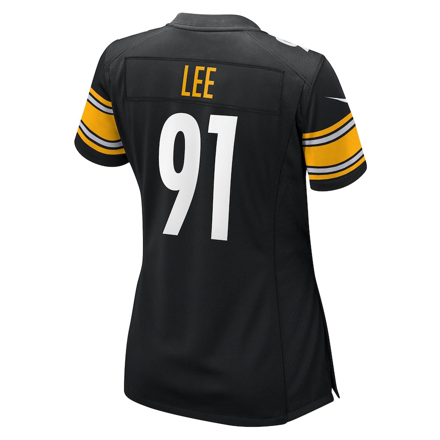Logan Lee 91 Pittsburgh Steelers Women's Game Jersey - Black JS5194 Saliibo - Image 3