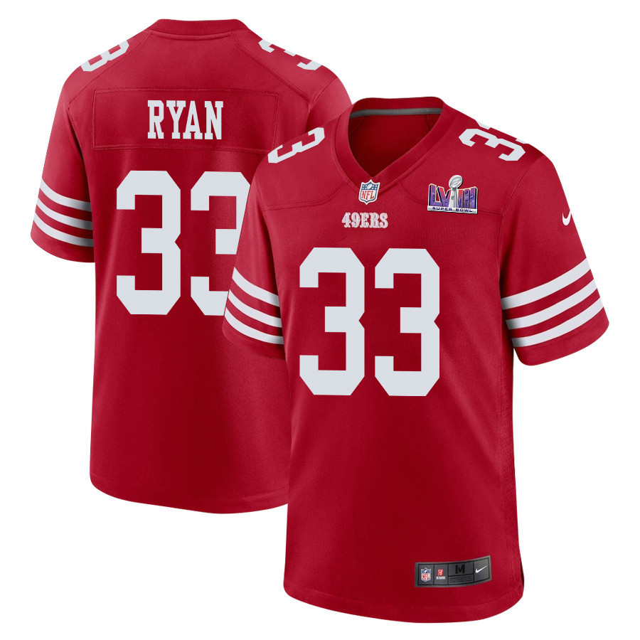 Logan Ryan 33 San Francisco 49ers Super Bowl LVIII Patch Game Men Jersey - Scarlet JS9992 Saliibo