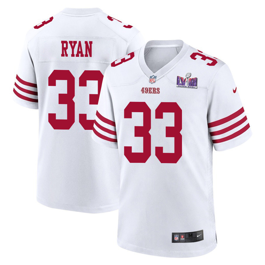 Logan Ryan 33 San Francisco 49ers Super Bowl LVIII Patch Game Men Jersey - White JS5976 Saliibo