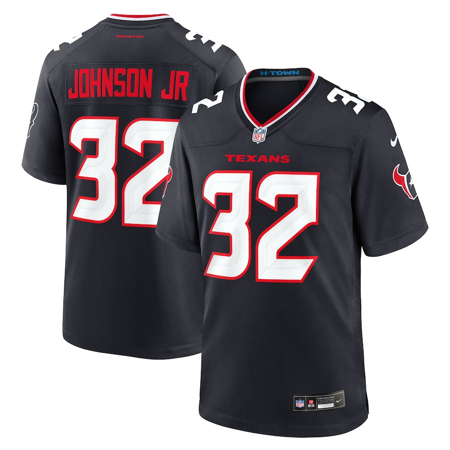 Lonnie Johnson Jr. 32 Houston Texans Team Game Men Jersey - Navy JS4670 Saliibo