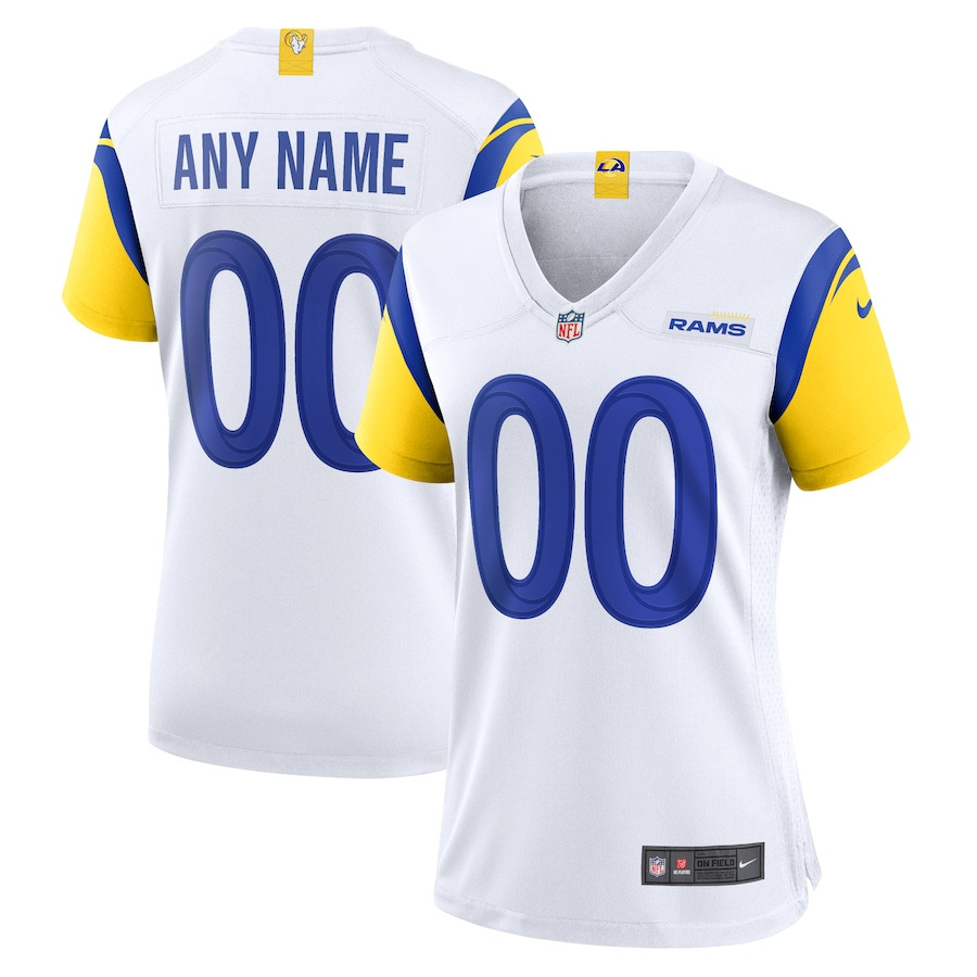 Los Angeles Rams Women Alternate Custom Jersey - White JS6378 Saliibo