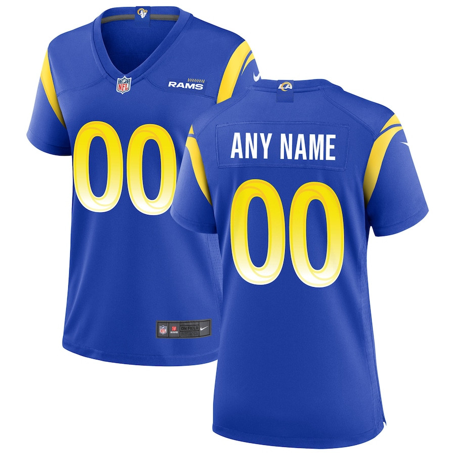 Los Angeles Rams Women Custom Game Jersey - Royal JS1492 Saliibo