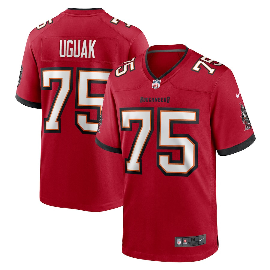 Lwal Uguak 75 Tampa Bay Buccaneers Game Men Jersey - Red JS6091 Saliibo