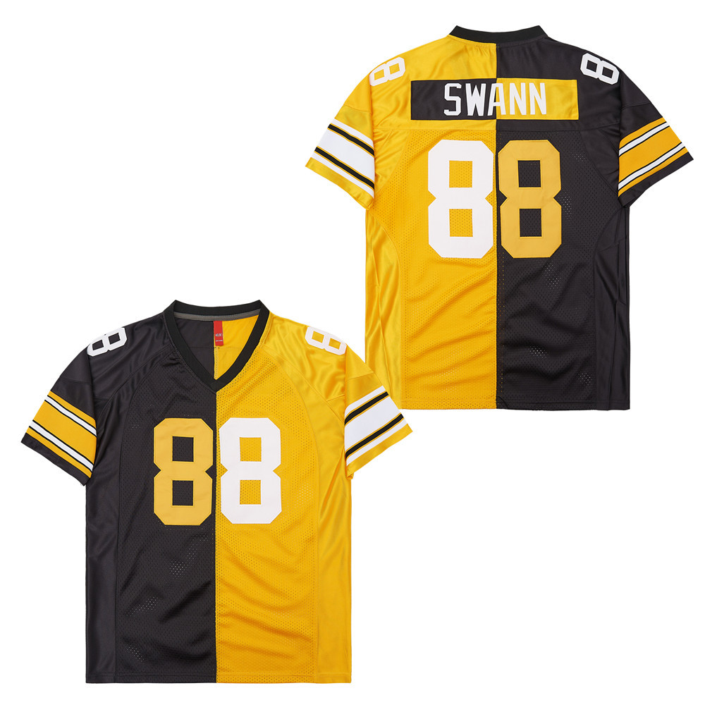 Lynn Swann 88 Pittsburgh Steelers Two-Toned Retro Throwback Men Jersey - Black/Yellow JS5621 Saliibo