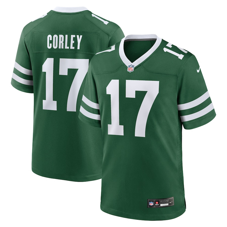 Malachi Corley 17 New York Jets Team Game Men Jersey - Legacy Green JS1398 Saliibo