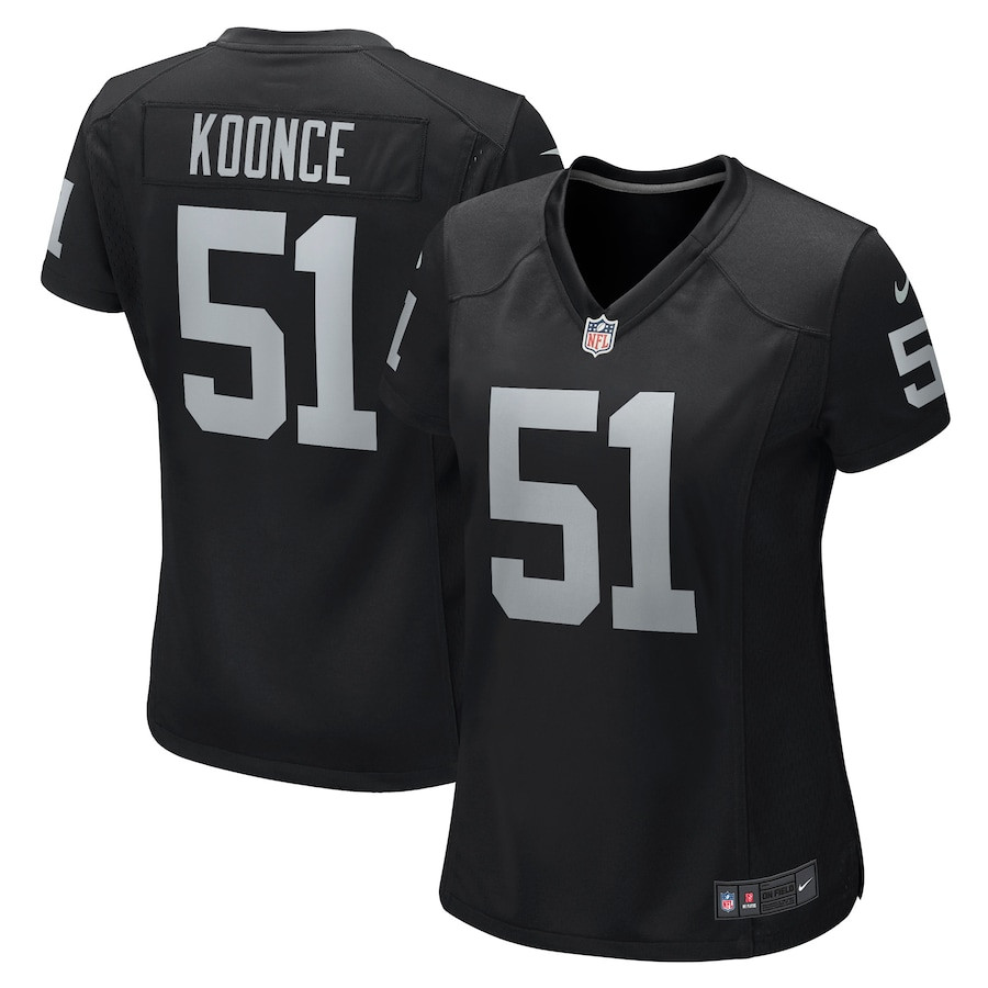 Malcolm Koonce 51 Las Vegas Raiders Women Game Jersey - Black JS9891 Saliibo