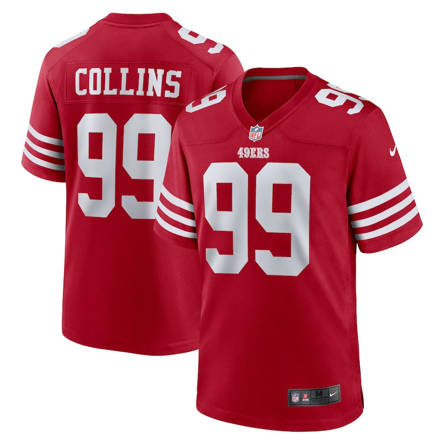 Maliek Collins 99 San Francisco 49ers Game Men Jersey - Scarlet JS6987 Saliibo