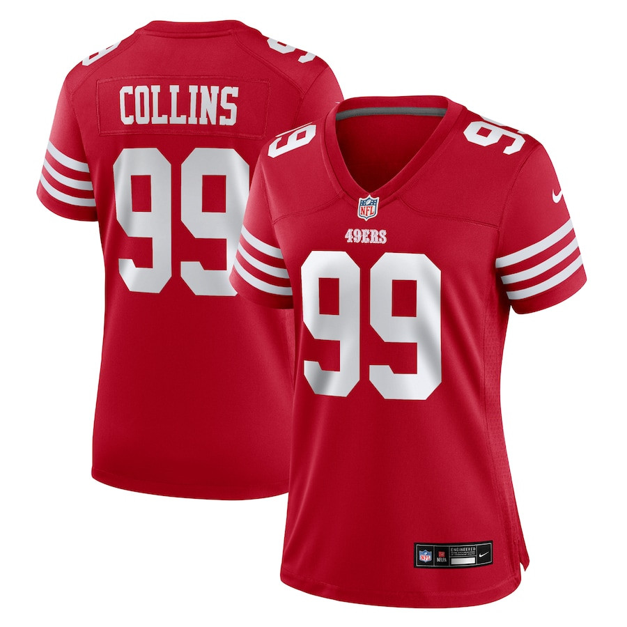 Maliek Collins 99 San Francisco 49ers Women's Game Jersey - Scarlet JS5122 Saliibo
