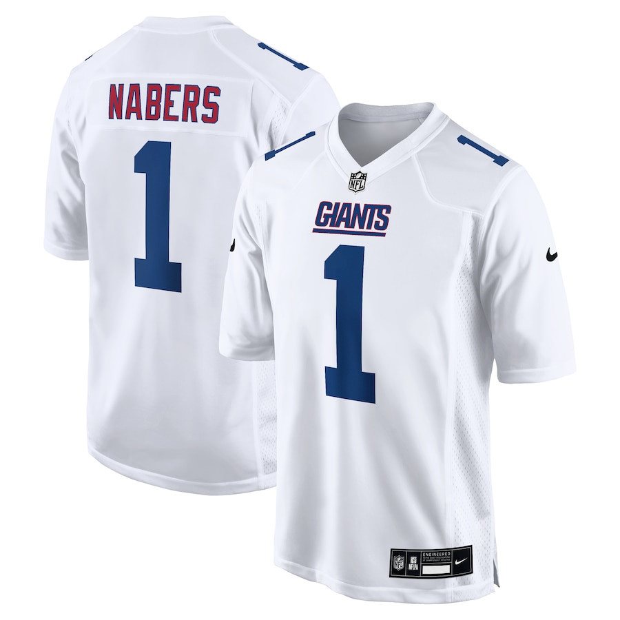 Malik Nabers 1 New York Giants Fashion Men Jersey - Tundra White JS7085 Saliibo