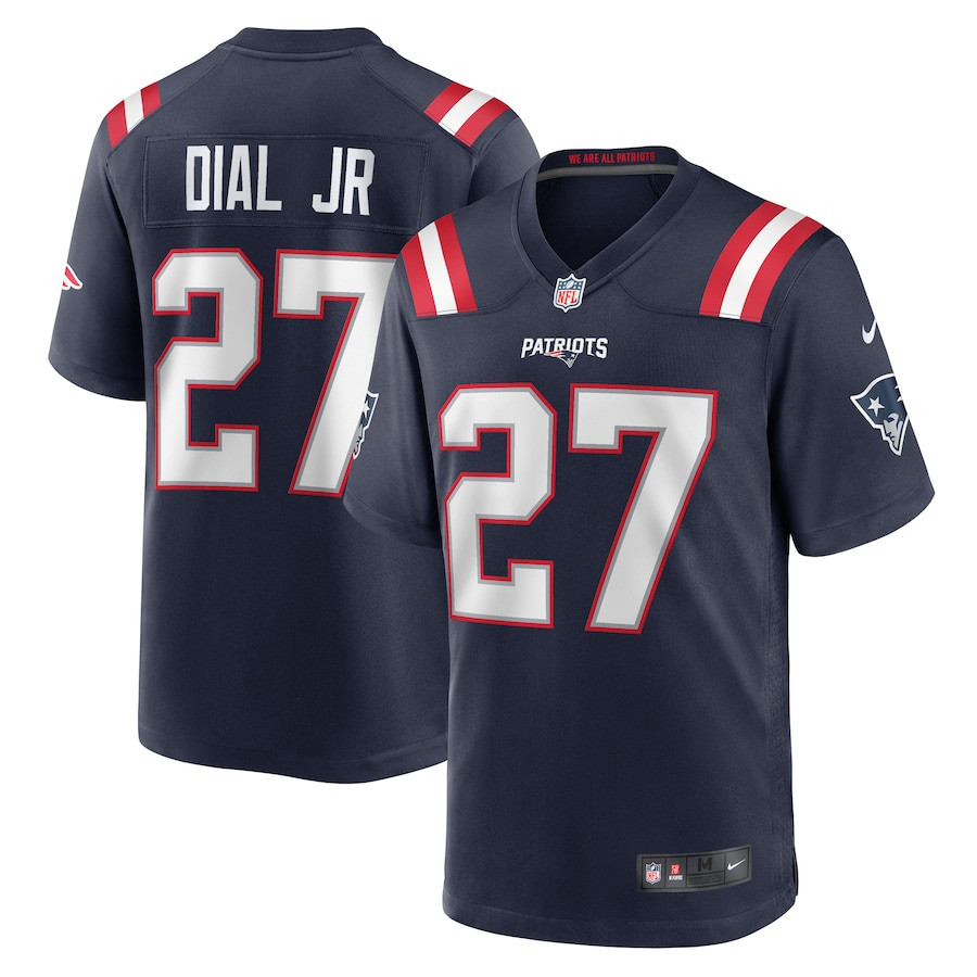 Marcellas Dial Jr. 27 New England Patriots Game Men Jersey - Navy JS8748 Saliibo