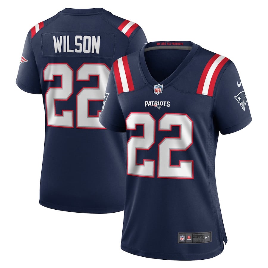 Marco Wilson 22 New England Patriots Women's Team Game Jersey - Navy JS8349 Saliibo