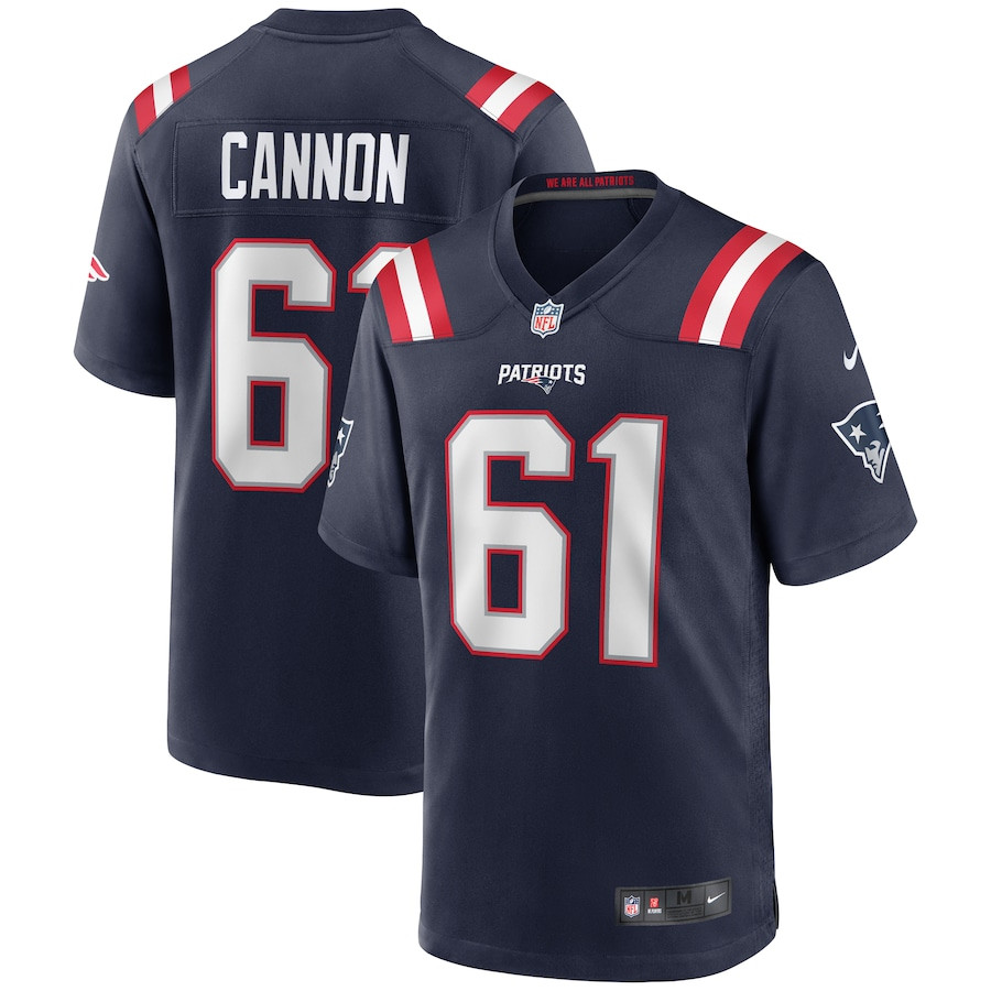 Marcus Cannon 61 New England Patriots Men Game Jersey - Navy JS7060 Saliibo