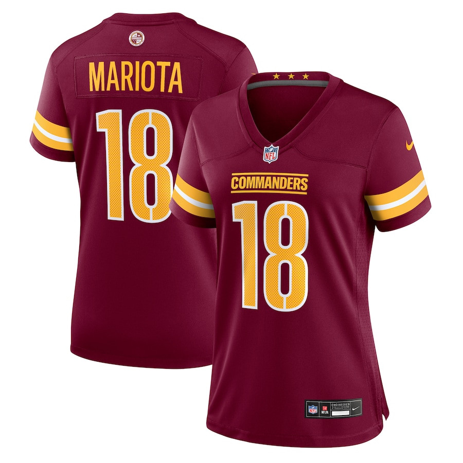 Marcus Mariota 18 Washington Commanders Women's Game Jersey - Burgundy JS5530 Saliibo