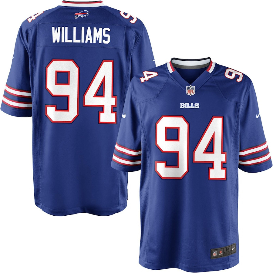 Mario Williams 94 Buffalo Bills YOUTH Team Color Game Jersey JS9238 Saliibo