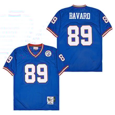 Mark Bavaro 89 New York Giants Spider Lockhart 43 Patch Throwback Men Jersey - Blue JS8001 Saliibo
