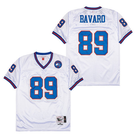 Mark Bavaro 89 New York Giants Spider Lockhart 43 Patch Throwback Men Jersey - White JS6101 Saliibo