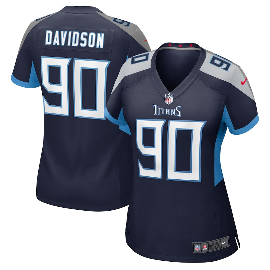 Marlon Davidson 90 Tennessee Titans Women's Game Jersey - Navy JS2832 Saliibo