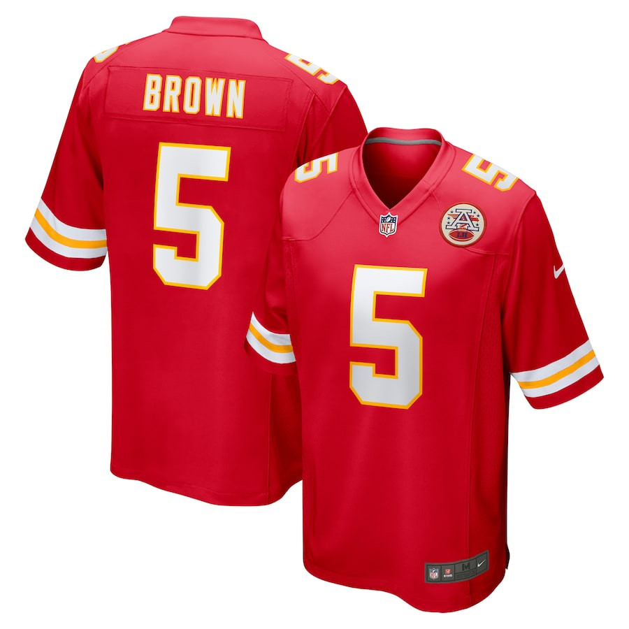 Marquise Brown 5 Kansas City Chiefs Game Men Jersey - Red JS1732 Saliibo