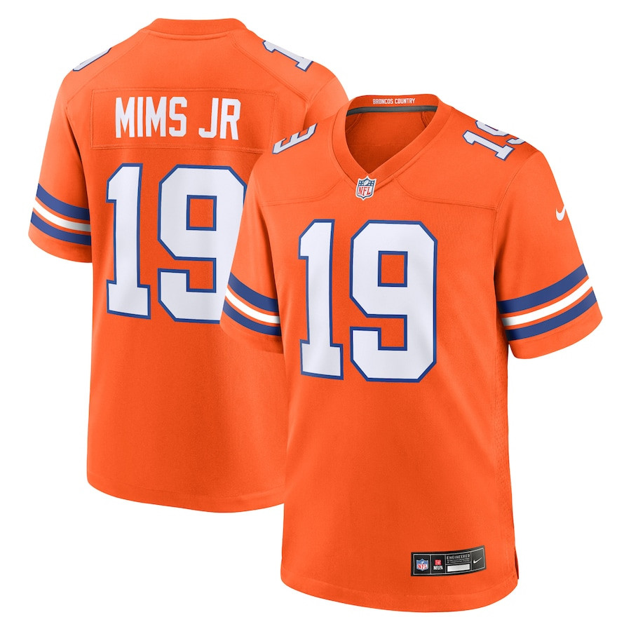 Marvin Mims Jr 19 Denver Broncos Mile High Collection 1977 Throwback Player Game Men Jersey - Orange JS8141 Saliibo