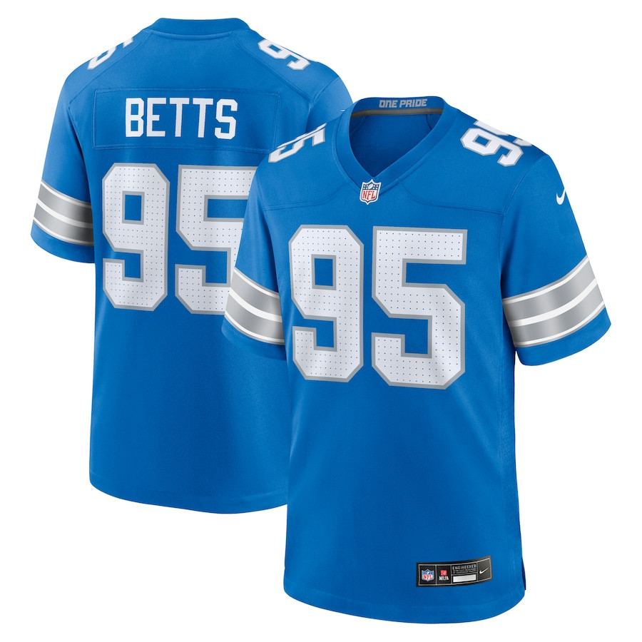 Mathieu Betts 95 Detroit Lions Game Men Jersey - Blue JS5677 Saliibo