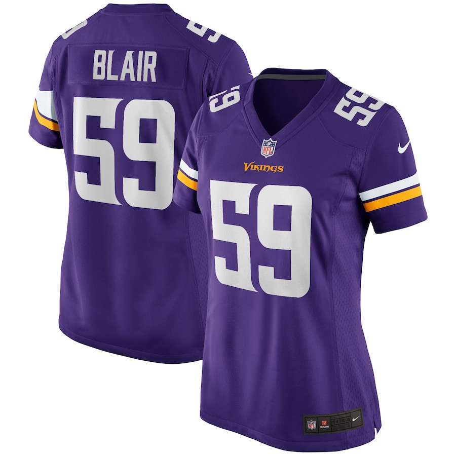 Matt Blair 59 Minnesota Vikings Women Game Retired Jersey - Purple JS2006 Saliibo