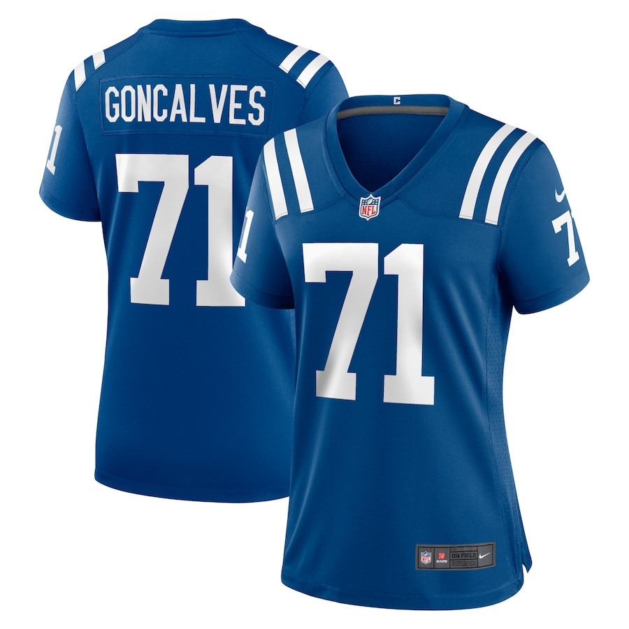 Matt Goncalves 71 Indianapolis Colts Women's Game Jersey - Royal JS4747 Saliibo