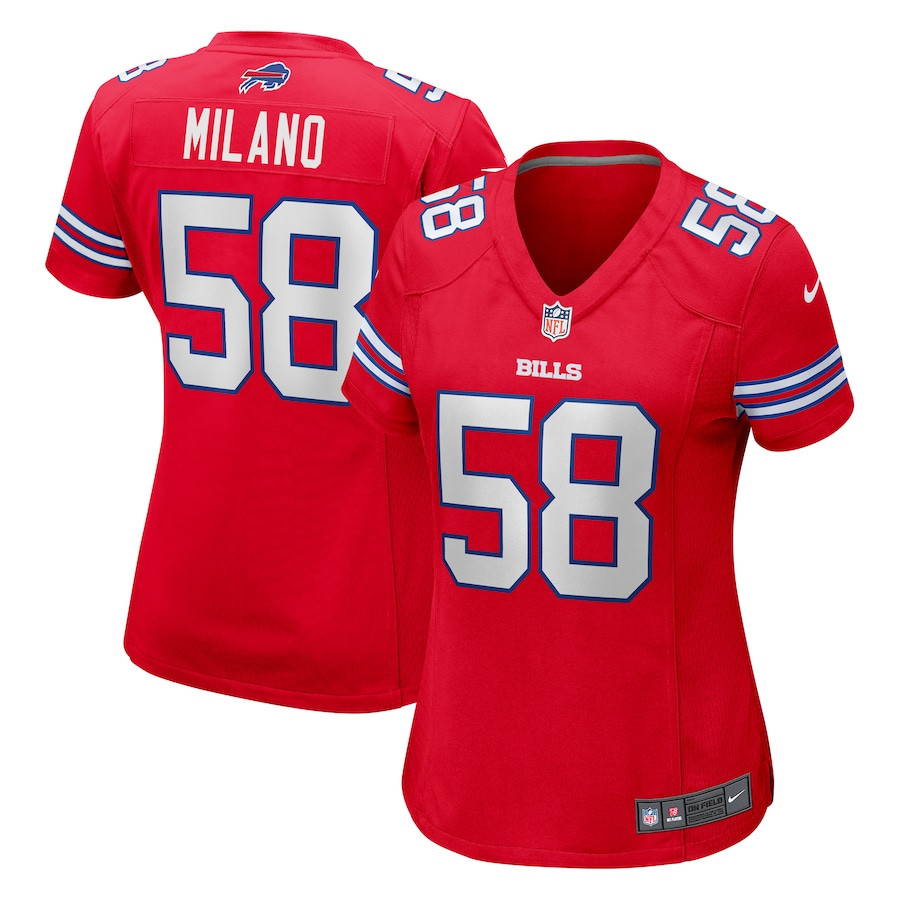 Matt Milano 58 Buffalo Bills Women Game Jersey - Red JS1383 Saliibo
