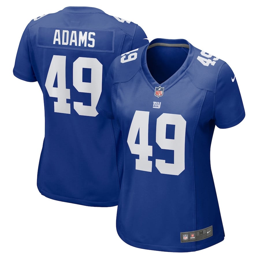 Matthew Adams 49 New York Giants Women's Game Jersey - Royal JS5696 Saliibo