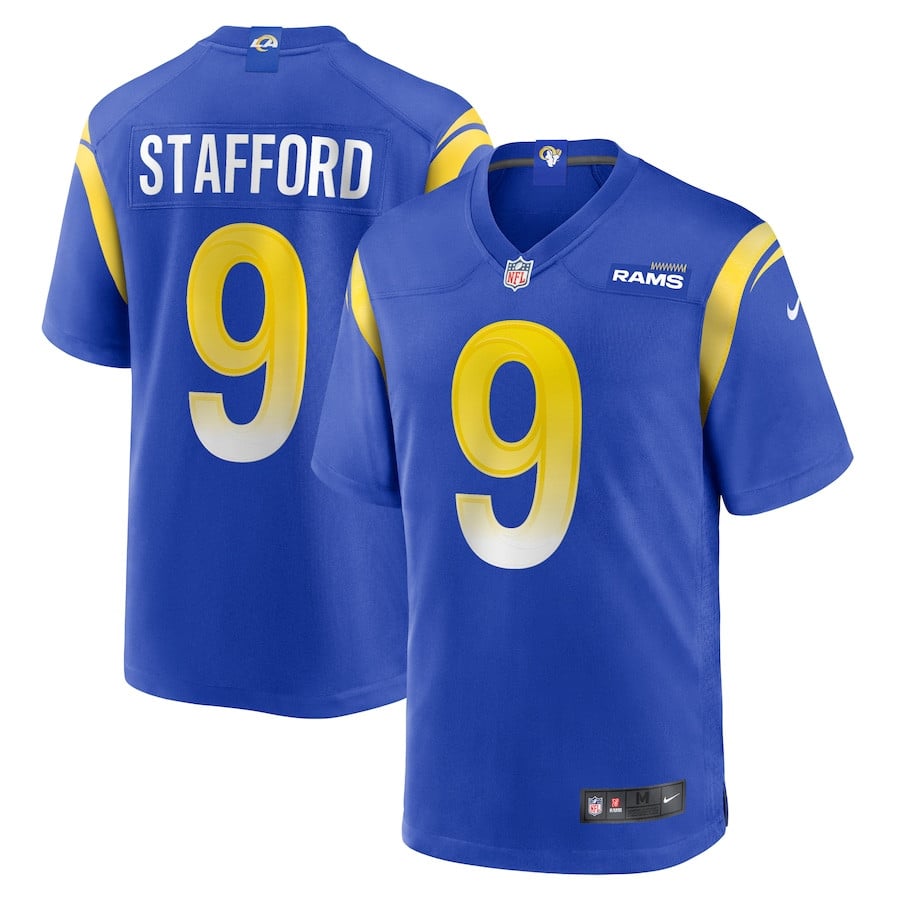 Matthew Stafford 9 Los Angeles Rams Game Men Jersey - Royal JS6293 Saliibo