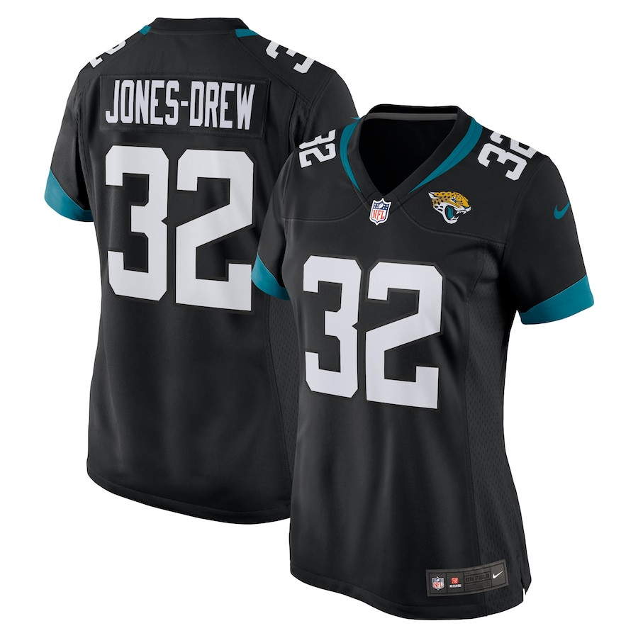 Maurice Jones-Drew 32 Jacksonville Jaguars Women Game Retired Jersey - Black JS2585 Saliibo