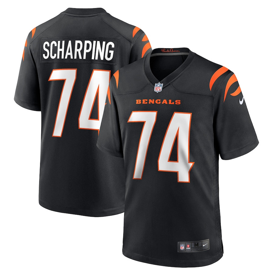 Max Scharping 74 Cincinnati Bengals Team Game Men Jersey - Black JS8162 Saliibo