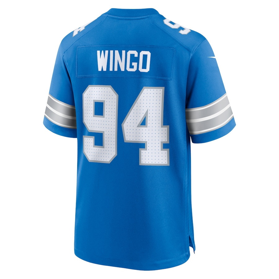 Mekhi Wingo 94 Detroit Lions Team Game Men Jersey - Blue JS2307 Saliibo - Image 3