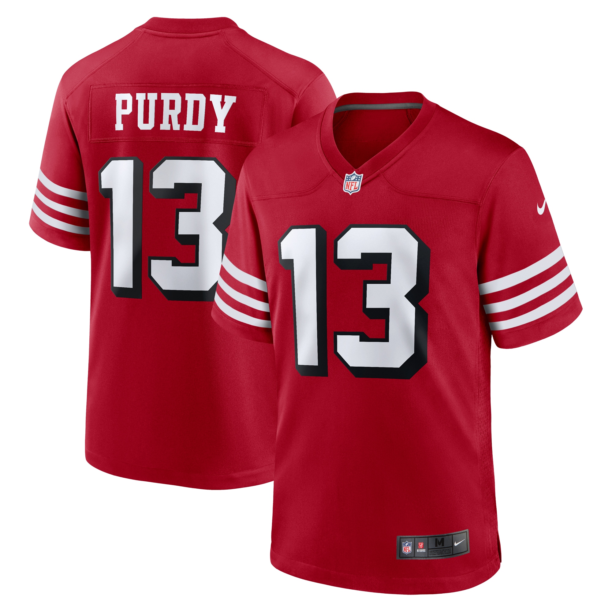 Men San Francisco 49ers Brock Purdy Scarlet Alternate Game Player Jersey JS3200 Saliibo