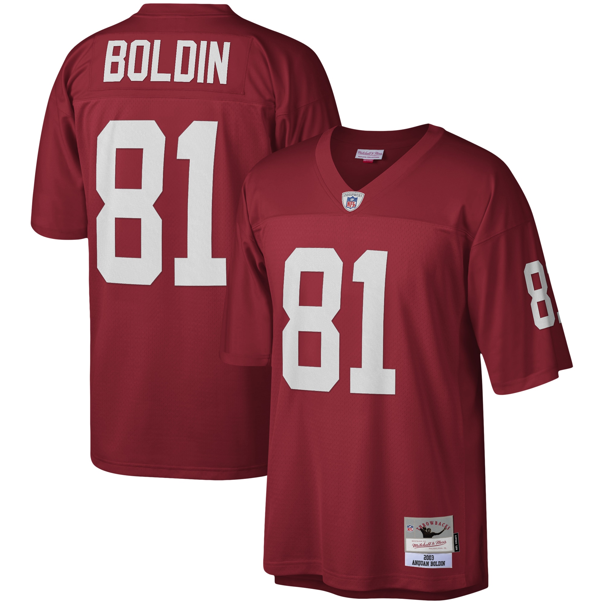 Men's Arizona Cardinals Anquan Boldin Mitchell & Ness Cardinal Legacy Jersey JS9527 Saliibo