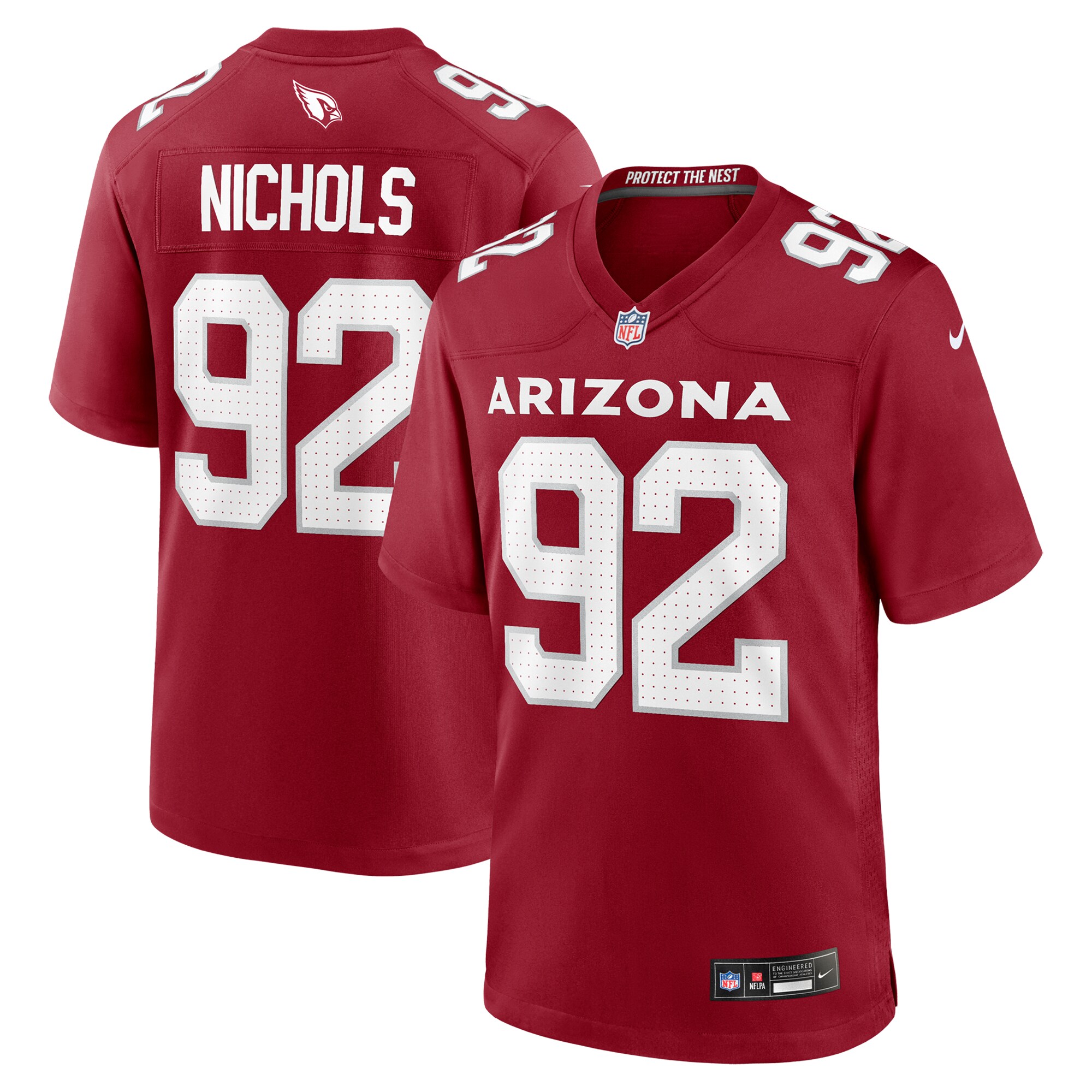 Men's Arizona Cardinals Bilal Nichols Cardinal Team Game Jersey JS7417 Saliibo