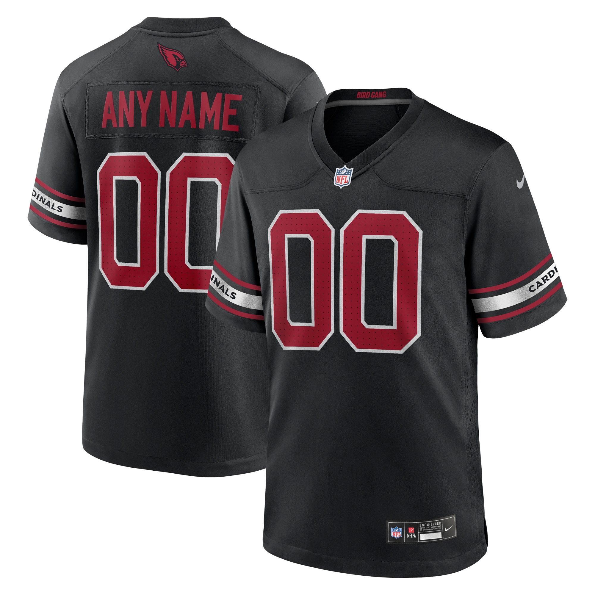 Men's Arizona Cardinals Black Alternate Custom Game Jersey JS9162 Saliibo