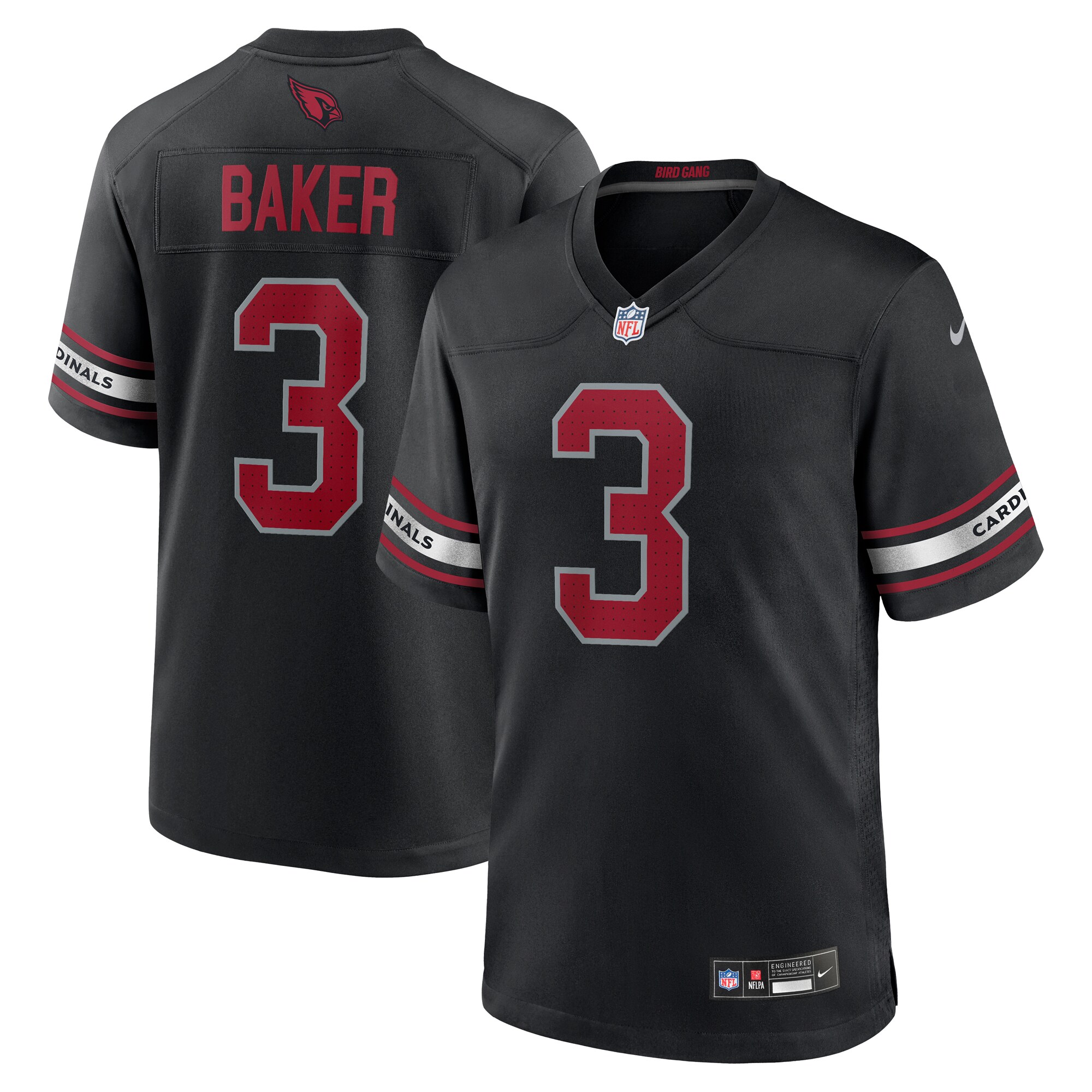 Men's Arizona Cardinals Budda Baker Black Game Jersey JS1366 Saliibo