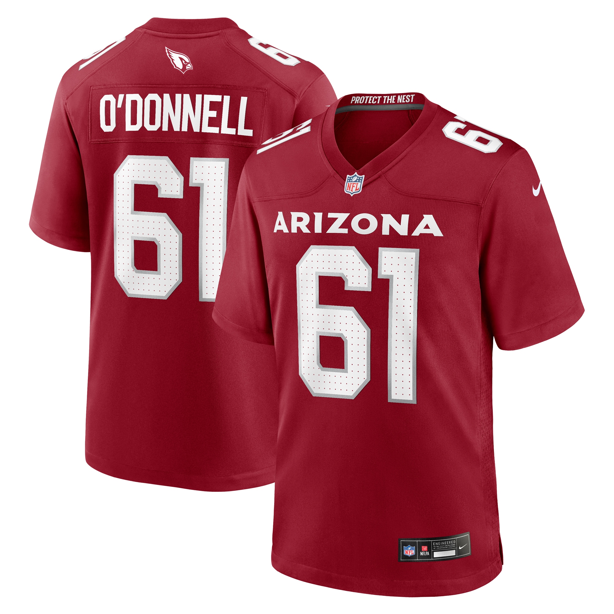 Men's Arizona Cardinals Carter O'Donnell Cardinal Team Game Jersey JS2116 Saliibo