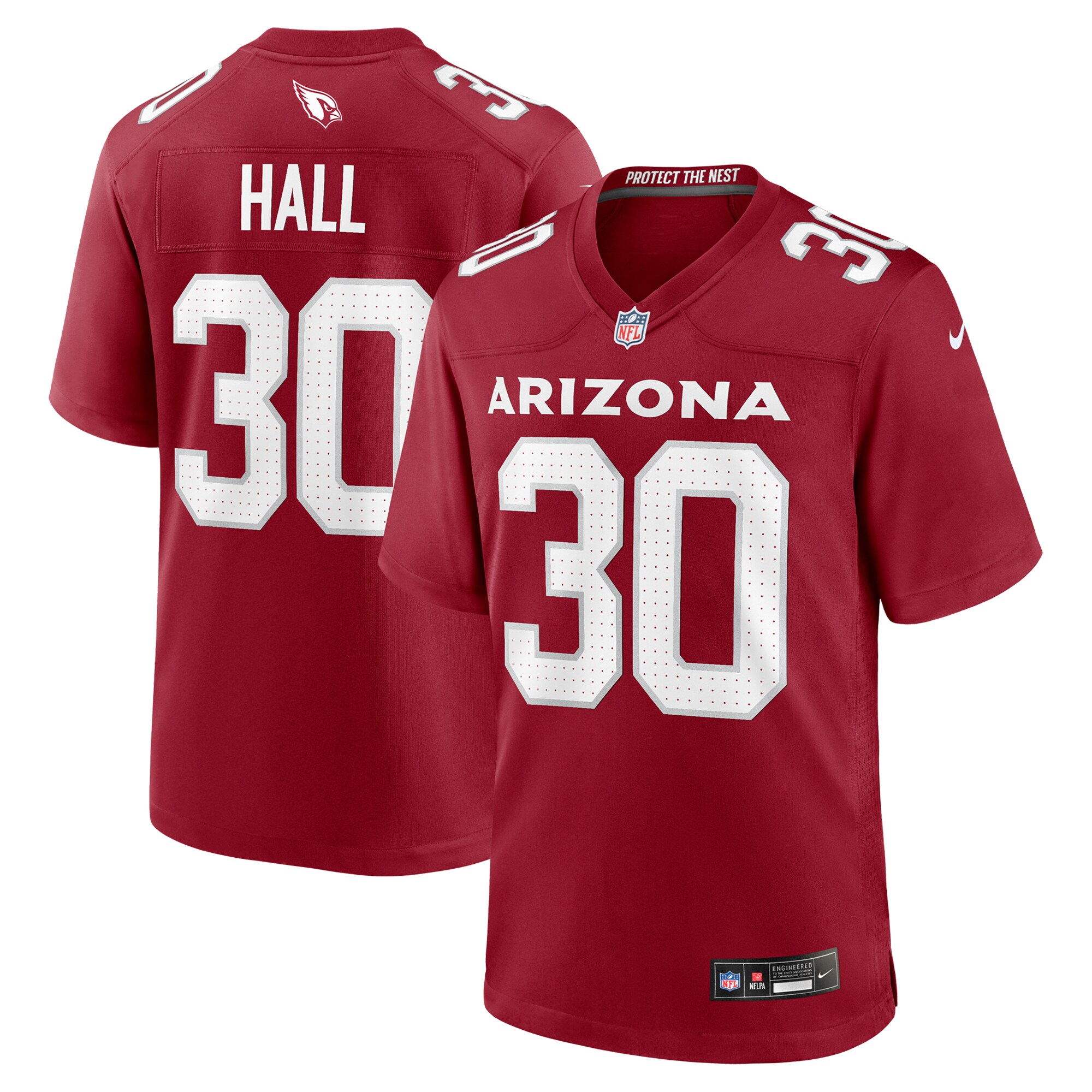 Men's Arizona Cardinals Darren Hall Cardinal Team Game Jersey JS6901 Saliibo