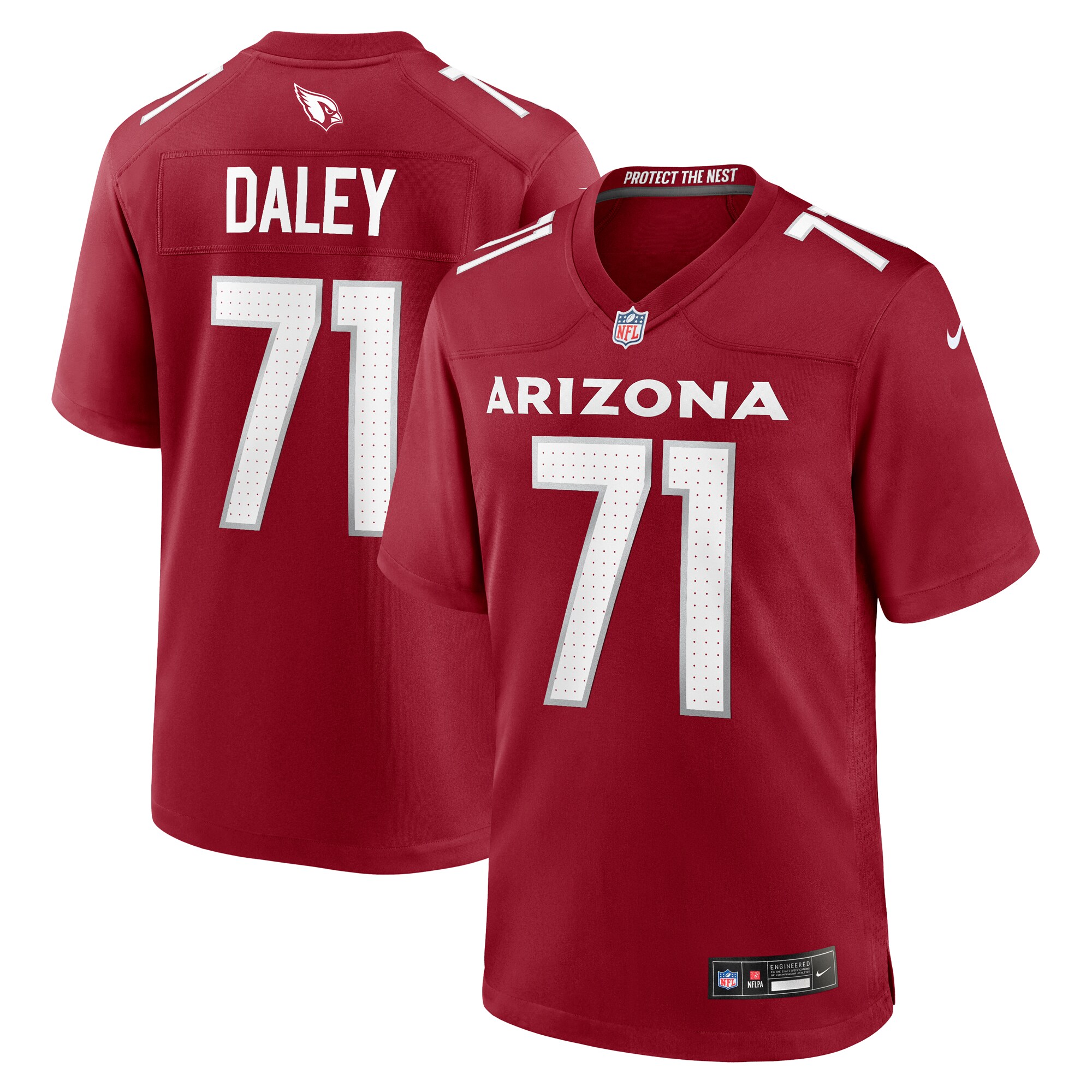 Men's Arizona Cardinals Dennis Daley Cardinal Game Player Jersey JS4468 Saliibo