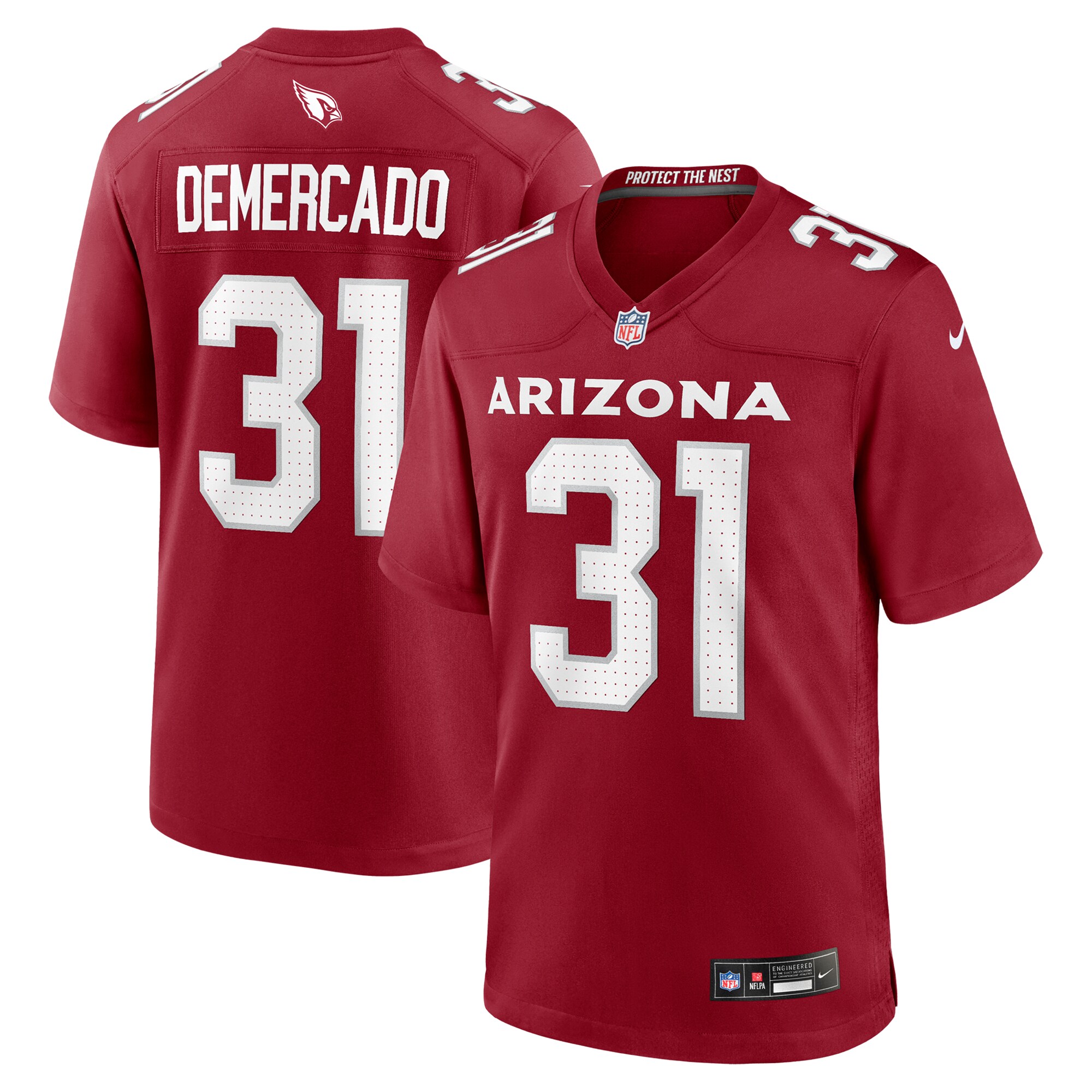 Men's Arizona Cardinals Emari Demercado Cardinal Team Game Jersey JS9890 Saliibo