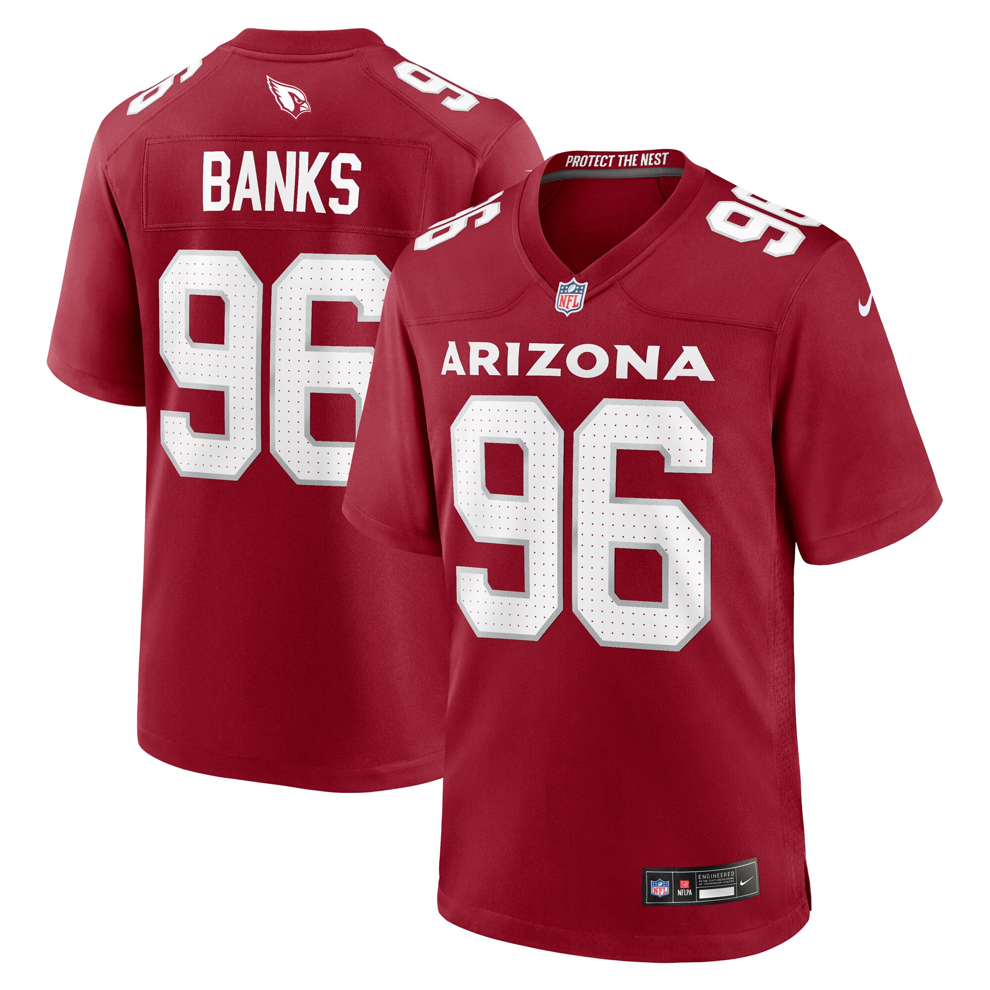Men's Arizona Cardinals Eric Banks Cardinal Game Jersey JS1878 Saliibo
