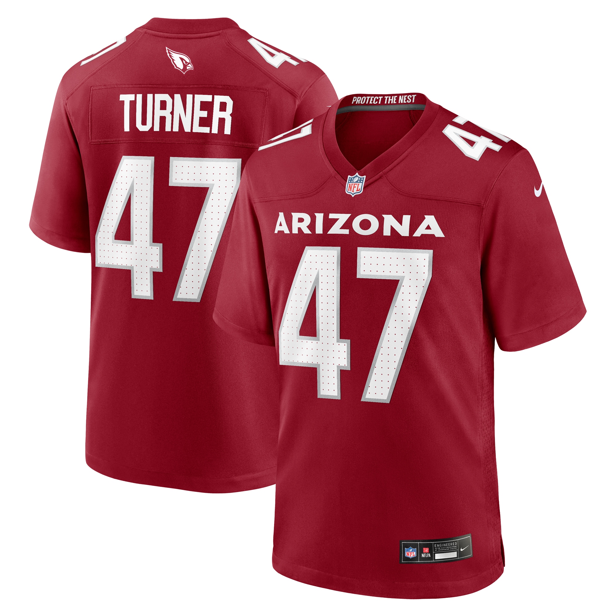 Men's Arizona Cardinals Ezekiel Turner Cardinal Team Game Jersey JS9118 Saliibo