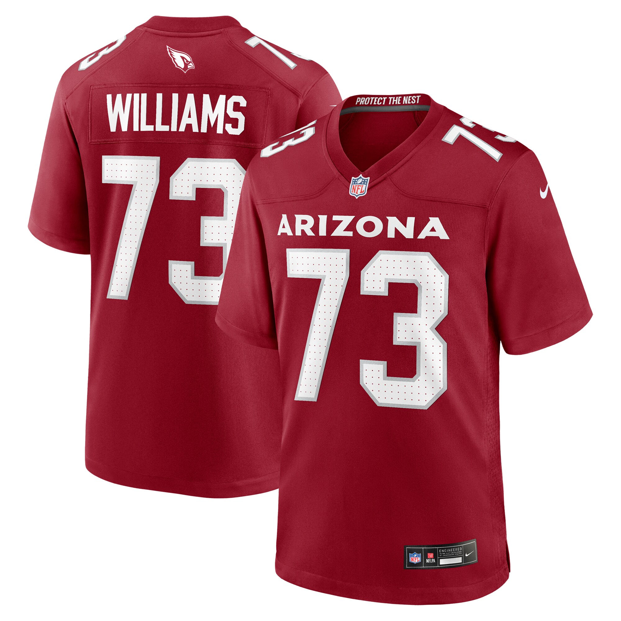 Men's Arizona Cardinals Jonah Williams Cardinal Team Game Jersey JS6844 Saliibo